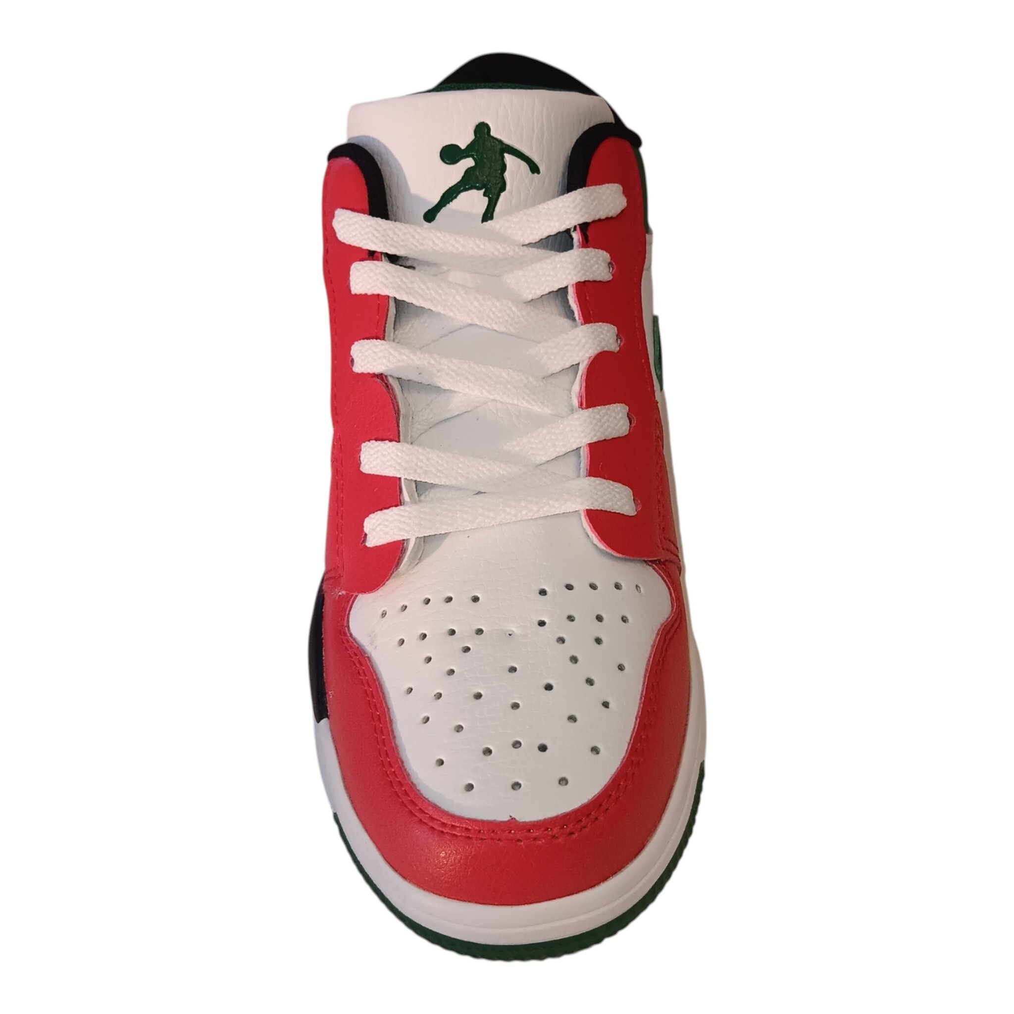 Air Sport Urban Retro Sneakers – Premium Dual & Tri-Color Fashion Mid-Top Athletic Shoes for Men and Teens Retro-style athletic sneaker detailed with a white perforated toe box, premium red framing, and a distinctive green "Air Sport" winged heel crest.