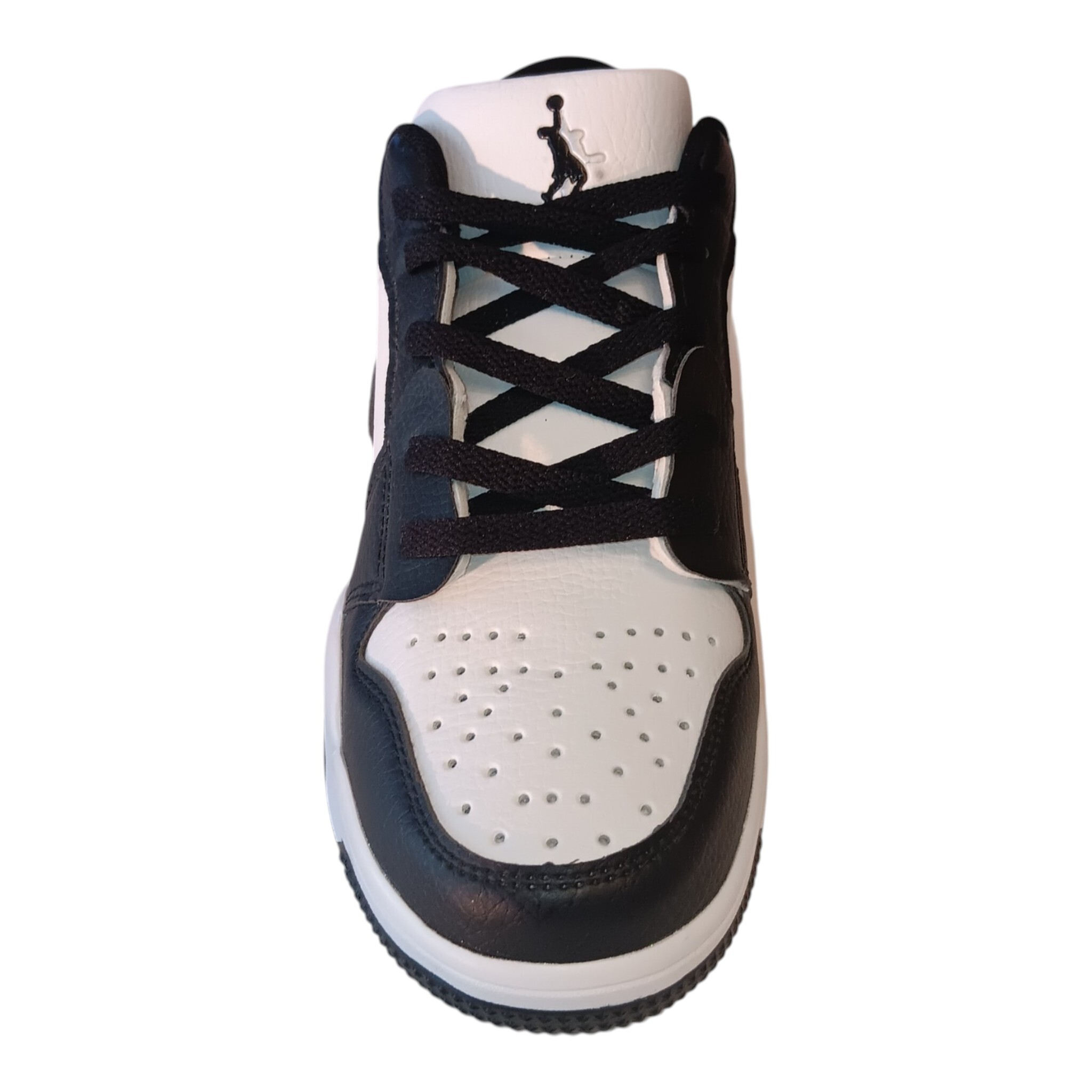 Air Sport Urban Retro Sneakers – Premium Dual & Tri-Color Fashion Mid-Top Athletic Shoes for Men and Teens Ultra-clean retro court shoe with a stitched black-and-white upper, a fully cushioned black collar lining, and a matching black high-grip rubber outsole.