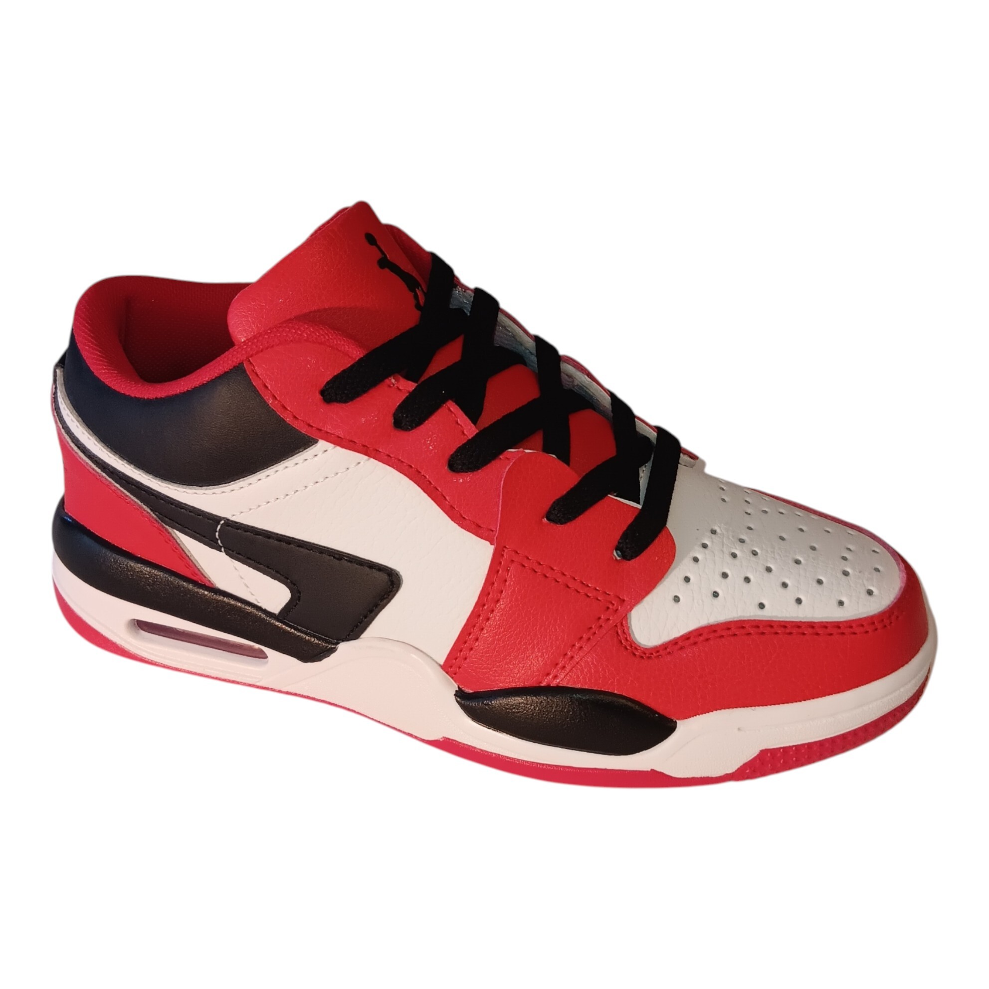 Air Sport Urban Retro Sneakers – Premium Dual & Tri-Color Fashion Mid-Top Athletic Shoes for Men and Teens Heritage-inspired basketball sneaker dressed in an iconic gym red upper with a contrasting crisp white perforated vamp.